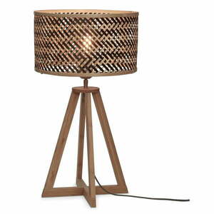 Fekete-natúr színű asztali lámpa bambusz búrával (magasság 53 cm) Java – Good&Mojo kép