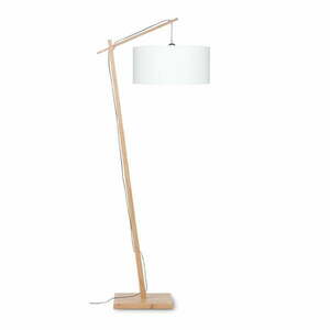 Andes állólámpa fehér búrával és bambusz lámpatesttel - Good&Mojo kép