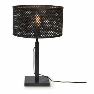 Fekete asztali lámpa bambusz búrával (magasság 38 cm) Java – Good&Mojo kép