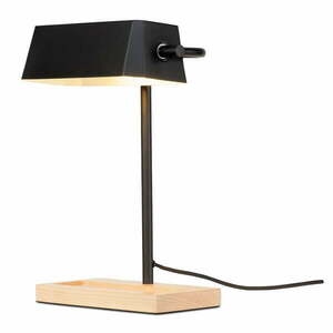 Fekete-natúr színű asztali lámpa fém búrával (magasság 40 cm) Cambridge – it's about RoMi kép