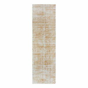 Okkersárga-fehér kültéri szőnyeg 80x250 cm Biri – NORTHRUGS kép