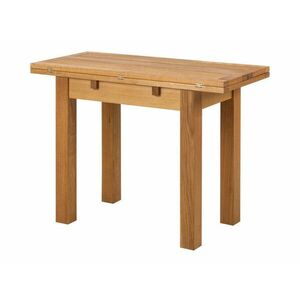Asztal Oakland 128, Tölgy, 75x100x45cm, Hosszabbíthatóság, Természetes fa furnér, Fa, Természetes fa furnér, Laminált forgácslap kép
