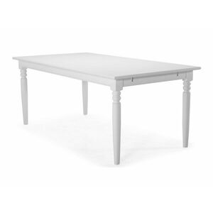 Asztal Ocean Delight C105, Fehér, 78x100x190cm, Közepes sűrűségű farostlemez, Váz anyaga kép