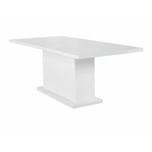 Asztal Scandinavian Choice 194, Fehér, Fényes fehér, 75x90x200cm, Hosszabbíthatóság, Közepes sűrűségű farostlemez kép