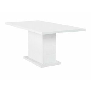 Asztal Scandinavian Choice 196, Fényes fehér, Fehér, 75x90x160cm, Hosszabbíthatóság, Közepes sűrűségű farostlemez kép