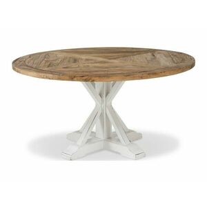Asztal Bloomington 130, Szilfa, Fehér, 78cm, Asztallap anyaga, Váz anyaga kép