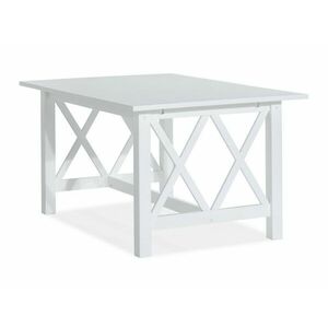 Asztal Riverton 315, Fehér, 76x100x150cm, Közepes sűrűségű farostlemez kép