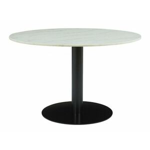 Asztal Concept 55 175, Fekete, Fehér márvány, 74cm, Márvány, Fém kép