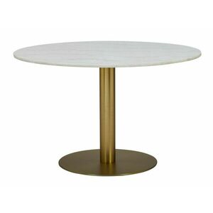 Asztal Concept 55 175, Sárgaréz, Fehér márvány, 74cm, Márvány, Fém kép
