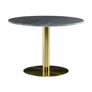 Asztal Concept 55 175, Sárgaréz, Szürke márvány, 74cm, Márvány, Fém kép