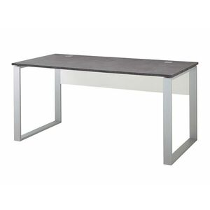 Íróasztal Sacramento S100, 75x158x79cm, Bazalt, Fehér kép