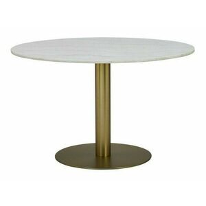 Asztal Concept 55 179, Fehér márvány, Sárgaréz, 74cm, Márvány, Fém kép