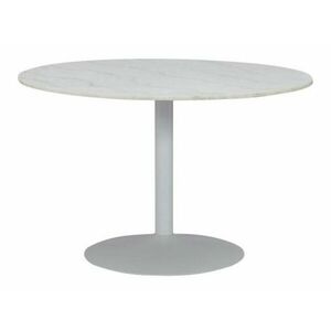 Asztal Concept 55 179, Fehér márvány, Fehér, 75cm, Márvány, Fém kép