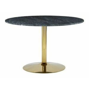 Asztal Concept 55 179, Szürke márvány, Fényes sárgaréz, 75cm, Márvány, Fém kép