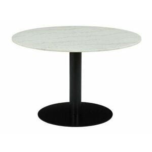 Asztal Concept 55 179, Fehér márvány, Fekete, 74cm, Márvány, Fém kép