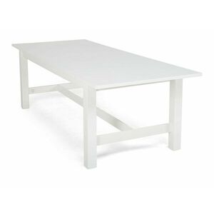 Asztal Riverton 386, Fényes fehér, 76x100x240cm, Hosszabbíthatóság, Közepes sűrűségű farostlemez kép