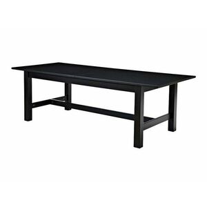 Asztal Riverton 489, Fekete, 76x100x240cm, Hosszabbíthatóság, Közepes sűrűségű farostlemez, Váz anyaga kép