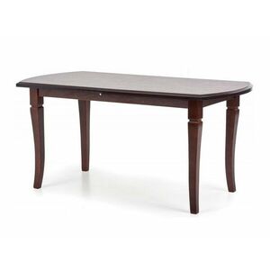 Asztal Houston 1060, Sötét dió, 74x90x160cm, Hosszabbíthatóság, Közepes sűrűségű farostlemez, Váz anyaga, Bükkfa kép