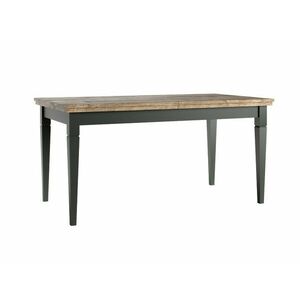Asztal Austin R107, Sötétzöld, Lefkas tölgy, 79x90x160cm, Hosszabbíthatóság, Laminált forgácslap kép