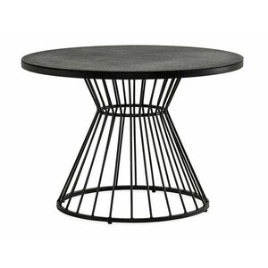 Asztal Comfort Garden 1117, Fekete, 75cm, Üveg, Fém kép
