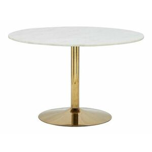 Asztal Concept 55 209, Sárgaréz, Fehér márvány, 75cm, Márvány, Fém kép