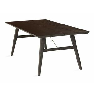 Asztal Springfield D104, Sötét tölgy, 76x100x200cm, Közepes sűrűségű farostlemez, Természetes fa furnér, Tölgy kép