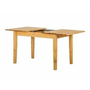 Asztal Denton 139, Fényes fa, 75x80x160cm, Hosszabbíthatóság, Asztallap anyaga, Váz anyaga, Fenyő kép