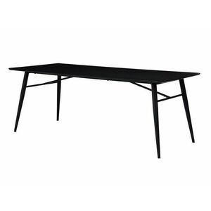 Asztal Riverton 645, Fekete, 76x90x200cm, Közepes sűrűségű farostlemez, Fém kép