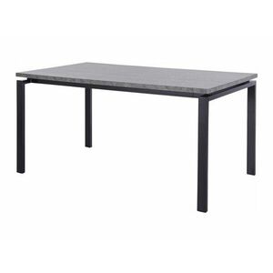 Asztal Denton 272, Fekete, Beton, 75x90x160cm, Közepes sűrűségű farostlemez, Fém kép