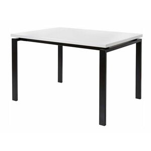 Asztal Denton 273, Fehér, Fekete, 75x90x120cm, Közepes sűrűségű farostlemez, Fém kép