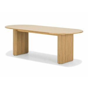Asztal Springfield C108, Világosbarna, 76x100x220cm, Közepes sűrűségű farostlemez, Természetes fa furnér, Váz anyaga, Tölgy kép