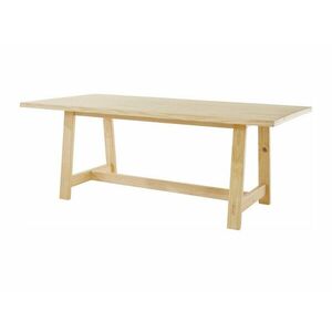 Asztal Denton 574, Világosbarna, 77x100x200cm, Asztallap anyaga, Váz anyaga, Fenyő kép