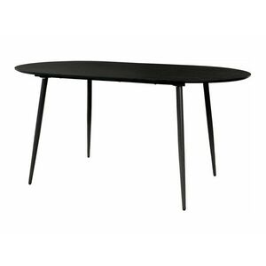 Asztal Denton 483, Fekete, 76x90x160cm, Közepes sűrűségű farostlemez, Fém kép