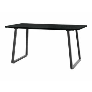 Asztal Denton 486, Fekete, 76x90x160cm, Közepes sűrűségű farostlemez, Fém kép