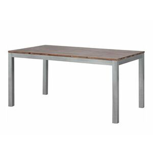 Asztal Denton 526, Akác, Szürke, 75x90x200cm, Munkalap anyaga, Fém kép