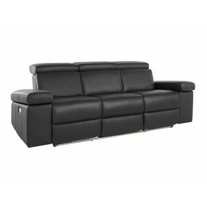 Relax kanapé Denton 717, Fekete, 98x211x99cm, Lábak: Műanyag kép