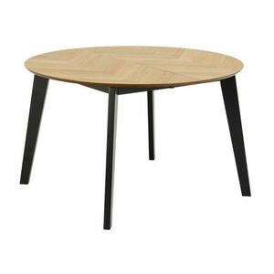 Asztal Oakland 811, Tölgy, Fekete, 74.5cm, Hosszabbíthatóság, Asztallap anyaga, Váz anyaga, Kaucsuk kép