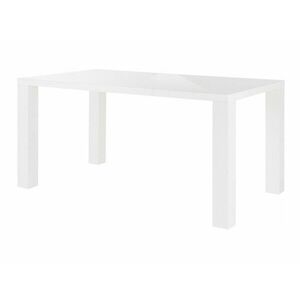 Asztal Denton 915, Fényes fehér, 75x90x160cm, Közepes sűrűségű farostlemez kép