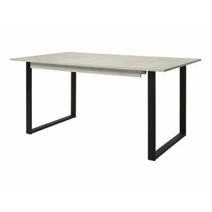 Asztal Boston 422, Fekete, Bézs, 76x90x160cm, Hosszabbíthatóság, Laminált forgácslap, Fém kép
