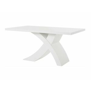 Asztal Denton 1105, Fehér, 76x90x160cm, Közepes sűrűségű farostlemez kép