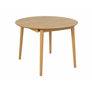 Asztal Oakland 973, Tölgy, 75cm, Hosszabbíthatóság, Közepes sűrűségű farostlemez, Természetes fa furnér, Váz anyaga, Kaucsuk kép