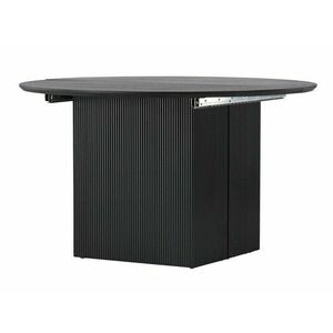 Asztal Dallas 4095, Fekete, 75cm, Hosszabbíthatóság, Természetes fa furnér, Közepes sűrűségű farostlemez kép