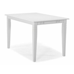 Asztal Bloomington 125, Fehér, 74x80x120cm, Hosszabbíthatóság, Asztallap anyaga, Váz anyaga, Kaucsuk kép