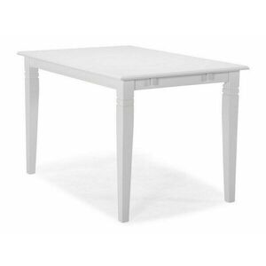 Asztal Bloomington 125, Fehér, 74x80x120cm, Hosszabbíthatóság, Asztallap anyaga, Váz anyaga, Kaucsuk kép