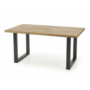 Asztal Houston 946, Tölgy, 76x90x160cm, Hosszabbíthatóság, Asztallap anyaga, Fém kép
