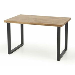 Asztal Houston 944, Fekete, Tölgy, 76x78x120cm, Asztallap anyaga, Fém kép