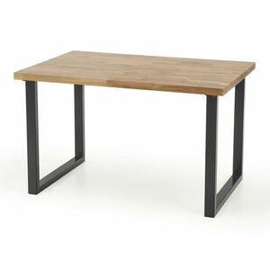 Asztal Houston 944, Fekete, Tölgy, 76x78x120cm, Hosszabbíthatóság, Asztallap anyaga, Fém kép
