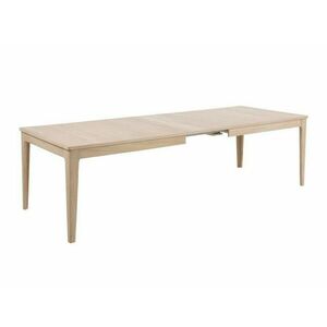 Asztal Oakland 282, Fehérített tölgy, 75x100x220cm, Hosszabbíthatóság, Természetes fa furnér, Laminált forgácslap, Váz anyaga kép
