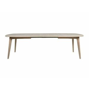 Asztal Oakland A110, Fényes fa, 76x102x180cm, Hosszabbíthatóság, Természetes fa furnér, Közepes sűrűségű farostlemez, Váz anyaga kép