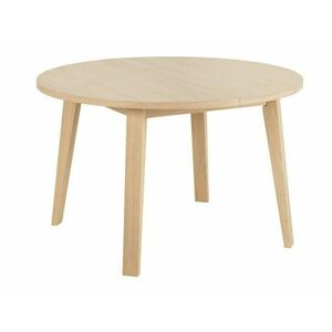 Asztal Oakland C108, Fényes fa, 75cm, Hosszabbíthatóság, Természetes fa furnér, Laminált forgácslap, Váz anyaga kép